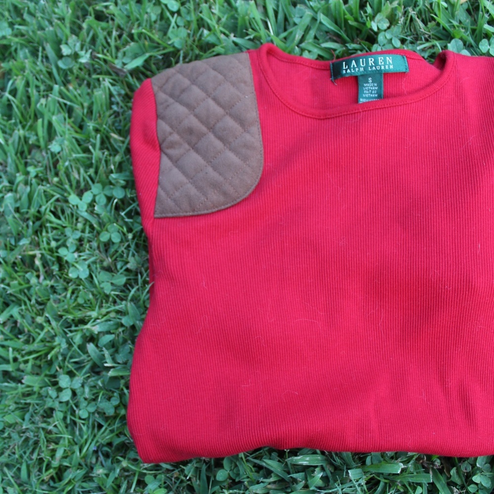 Ralph Lauren Red Top With Patch - image 1